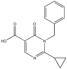 1-BENZYL-2-CYCLOPROPYL-6-OXO-1,6-DIHYDROPYRIMIDINE-5-CARBOXYLIC ACID Structure