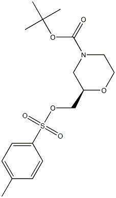 2-(R)-(TOLUENE-4-SULFONYLOXYMETHYL)-MORPHOLINE-4-CARBOXYLIC ACID TERT-BUTYL ESTER Structure