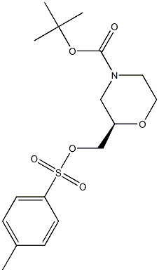 2-(R)-(TOLUENE-4-SULFONYLOXYMETHYL)-MORPHOLINE-4-CARBOXYLIC ACID TERT-BUTYL ESTER 구조식 이미지