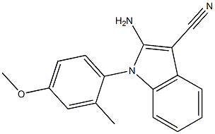 2-AMINO-1-(4-METHOXY-2-METHYLPHENYL)-1H-INDOLE-3-CARBONITRILE 구조식 이미지