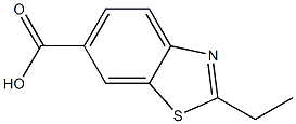 2-ETHYL-1,3-BENZOTHIAZOLE-6-CARBOXYLIC ACID 구조식 이미지