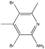 3,5-DIBROMO-4,6-DIMETHYLPYRIDIN-2-AMINE 구조식 이미지