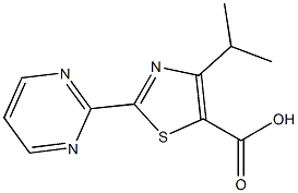 4-ISOPROPYL-2-PYRIMIDIN-2-YL-1,3-THIAZOLE-5-CARBOXYLIC ACID 구조식 이미지