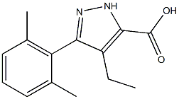 5-(2,6-DIMETHYL-PHENYL)-4-ETHYL-2H-PYRAZOLE-3-CARBOXYLIC ACID 구조식 이미지