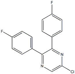 5-CHLORO-2,3-BIS(4-FLUOROPHENYL)PYRAZINE 구조식 이미지