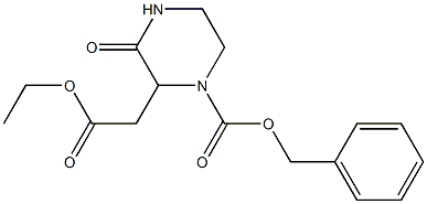 BENZYL 2-(2-ETHOXY-2-OXOETHYL)-3-OXOPIPERAZINE-1-CARBOXYLATE 구조식 이미지