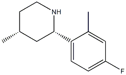 CIS-2-(4-FLUORO-2-METHYLPHENYL)-4-METHYLPIPERIDINE Structure