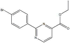 ETHYL 2-(4-BROMOPHENYL)-4-PYRIMIDINE CARBOXYLATE 구조식 이미지