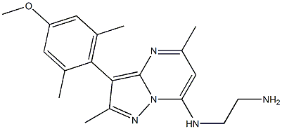 N-[3-(4-METHOXY-2,6-DIMETHYLPHENYL)-2,5-DIMETHYLPYRAZOLO[1,5-A]PYRIMIDIN-7-YL]ETHANE-1,2-DIAMINE Structure