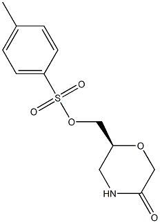 TOLUENE-4-SULFONIC ACID 5-OXO-MORPHOLIN-2-YL-(S)-METHYL ESTER Structure