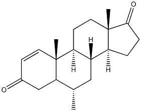 6-alpha-methyl-etiocholene-3,17-dione 구조식 이미지