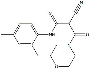 N1-(2,4-dimethylphenyl)-2-cyano-3-morpholino-3-oxopropanethioamide 구조식 이미지