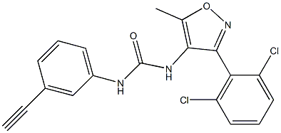 N-[3-(2,6-dichlorophenyl)-5-methylisoxazol-4-yl]-N'-(3-eth-1-ynylphenyl)ure a Structure