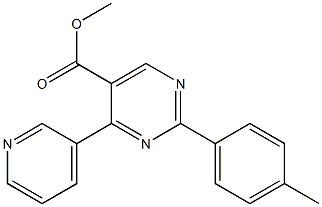 methyl 2-(4-methylphenyl)-4-(3-pyridinyl)-5-pyrimidinecarboxylate Structure