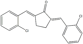 2,5-di(2-chlorobenzylidene)cyclopentan-1-one Structure