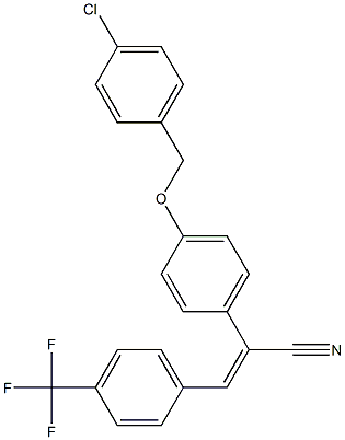 2-{4-[(4-chlorobenzyl)oxy]phenyl}-3-[4-(trifluoromethyl)phenyl]acrylonitrile 구조식 이미지