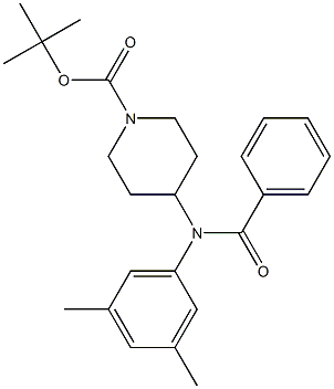 tert-butyl 4-(benzoyl-3,5-dimethylanilino)tetrahydro-1(2H)-pyridinecarboxylate 구조식 이미지