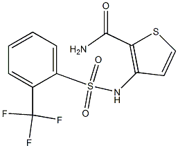 3-({[2-(trifluoromethyl)phenyl]sulfonyl}amino)thiophene-2-carboxamide Structure