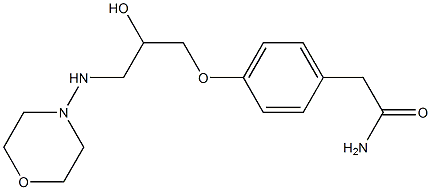 2-{4-[2-hydroxy-3-(morpholinoamino)propoxy]phenyl}acetamide 구조식 이미지