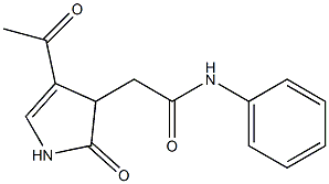 N1-phenyl-2-(4-acetyl-2-oxo-2,3-dihydro-1H-pyrrol-3-yl)acetamide 구조식 이미지