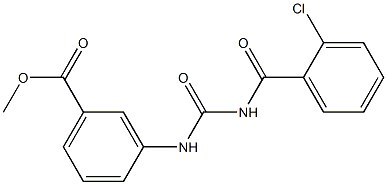 methyl 3-({[(2-chlorobenzoyl)amino]carbonyl}amino)benzoate Structure