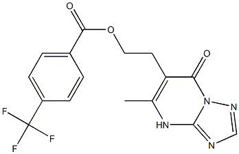 2-(5-methyl-7-oxo-4,7-dihydro[1,2,4]triazolo[1,5-a]pyrimidin-6-yl)ethyl 4-(trifluoromethyl)benzenecarboxylate 구조식 이미지