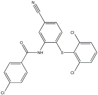 4-chloro-N-{5-cyano-2-[(2,6-dichlorophenyl)sulfanyl]phenyl}benzenecarboxamide Structure