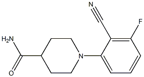 1-(2-cyano-3-fluorophenyl)piperidine-4-carboxamide Structure