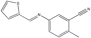 2-methyl-5-{[(E)-2-thienylmethylidene]amino}benzenecarbonitrile 구조식 이미지