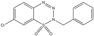 2-benzyl-7-chloro-1lambda~6~,2,3,4-benzothiatriazine-1,1(2H)-dione 구조식 이미지