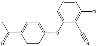 2-(4-acetylphenoxy)-6-chlorobenzonitrile Structure