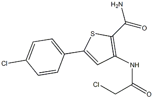 3-[(2-chloroacetyl)amino]-5-(4-chlorophenyl)thiophene-2-carboxamide Structure