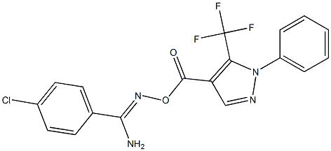 O1-{[1-phenyl-5-(trifluoromethyl)-1H-pyrazol-4-yl]carbonyl}-4-chlorobenzene-1-carbohydroximamide Structure