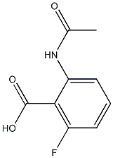 2-(acetylamino)-6-fluorobenzoic acid 구조식 이미지