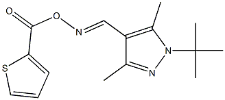 1-(tert-butyl)-3,5-dimethyl-4-({[(2-thienylcarbonyl)oxy]imino}methyl)-1H-pyrazole 구조식 이미지