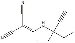 2-{[(1,1-diethyl-2-propynyl)amino]methylene}malononitrile 구조식 이미지