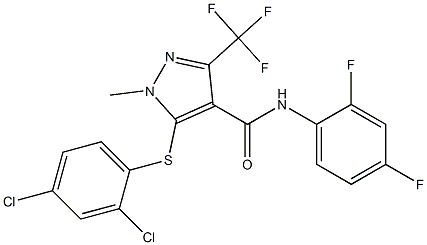 5-[(2,4-dichlorophenyl)sulfanyl]-N-(2,4-difluorophenyl)-1-methyl-3-(trifluoromethyl)-1H-pyrazole-4-carboxamide 구조식 이미지