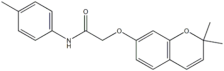 N1-(4-methylphenyl)-2-[(2,2-dimethyl-2H-chromen-7-yl)oxy]acetamide 구조식 이미지