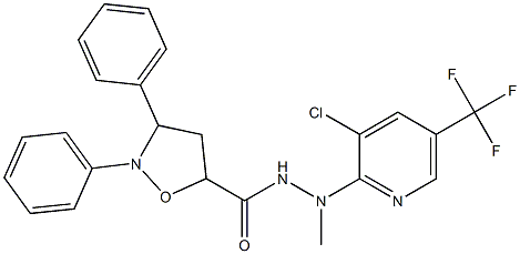 N'-[3-chloro-5-(trifluoromethyl)-2-pyridinyl]-N'-methyl-2,3-diphenyltetrahydro-5-isoxazolecarbohydrazide Structure