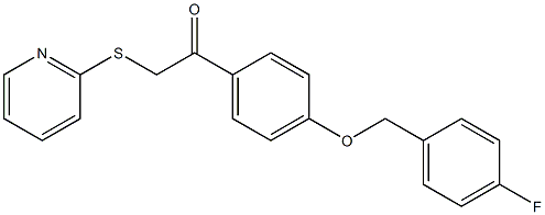 1-{4-[(4-fluorobenzyl)oxy]phenyl}-2-(2-pyridylthio)ethan-1-one Structure