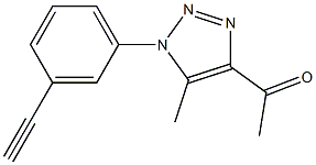 1-[1-(3-ethynylphenyl)-5-methyl-1H-1,2,3-triazol-4-yl]ethan-1-one Structure