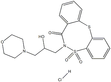 6-(2-hydroxy-3-morpholinopropyl)-6,7-dihydro-5H-5lambda~6~-dibenzo[d,g][1,6 ,2]dithiazocine-5,5,7-trione hydrochloride 구조식 이미지