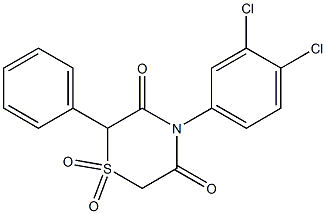 4-(3,4-dichlorophenyl)-2-phenyl-1lambda~6~,4-thiazinane-1,1,3,5-tetraone Structure