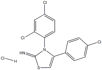 4-(4-chlorophenyl)-3-(2,4-dichlorophenyl)-2,3-dihydro-1,3-thiazol-2-imine hydrochloride 구조식 이미지