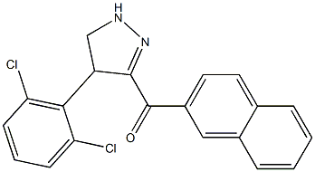 [4-(2,6-dichlorophenyl)-4,5-dihydro-1H-pyrazol-3-yl](2-naphthyl)methanone 구조식 이미지
