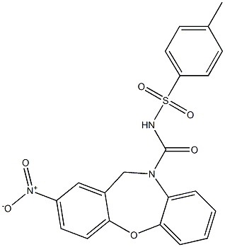 4-methyl-N-{[2-nitrodibenzo[b,f][1,4]oxazepin-10(11H)-yl]carbonyl}benzenesulfonamide Structure