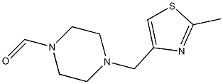 4-[(2-methyl-1,3-thiazol-4-yl)methyl]tetrahydro-1(2H)-pyrazinecarbaldehyde 구조식 이미지