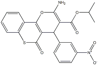 isopropyl 2-amino-4-(3-nitrophenyl)-5-oxo-4H,5H-thiochromeno[4,3-b]pyran-3-carboxylate Structure