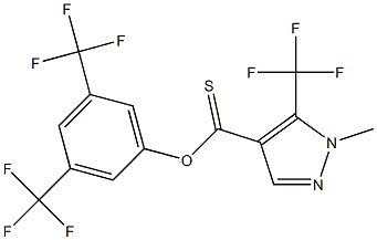 3,5-di(trifluoromethyl)phenyl 1-methyl-5-(trifluoromethyl)-1H-pyrazole-4-carbothioate Structure