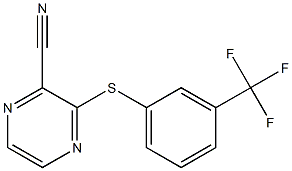 3-{[3-(trifluoromethyl)phenyl]sulfanyl}-2-pyrazinecarbonitrile Structure